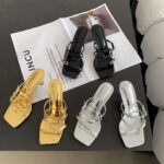 صندل پاشنه دار ساده - کد (23487) - تصویر 3